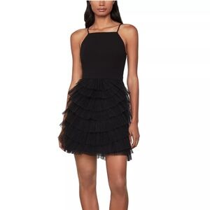 BCBGMAXAZRIA Casandra Pleated Dress in Black